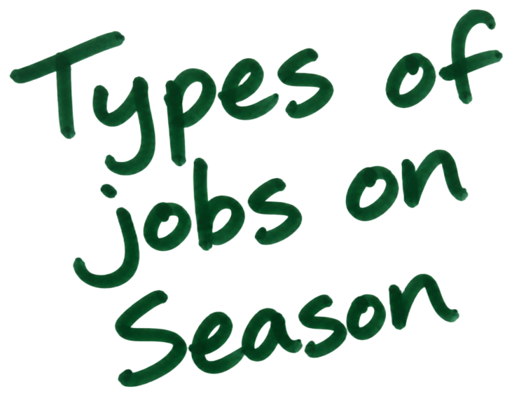 Types of jobs on Season